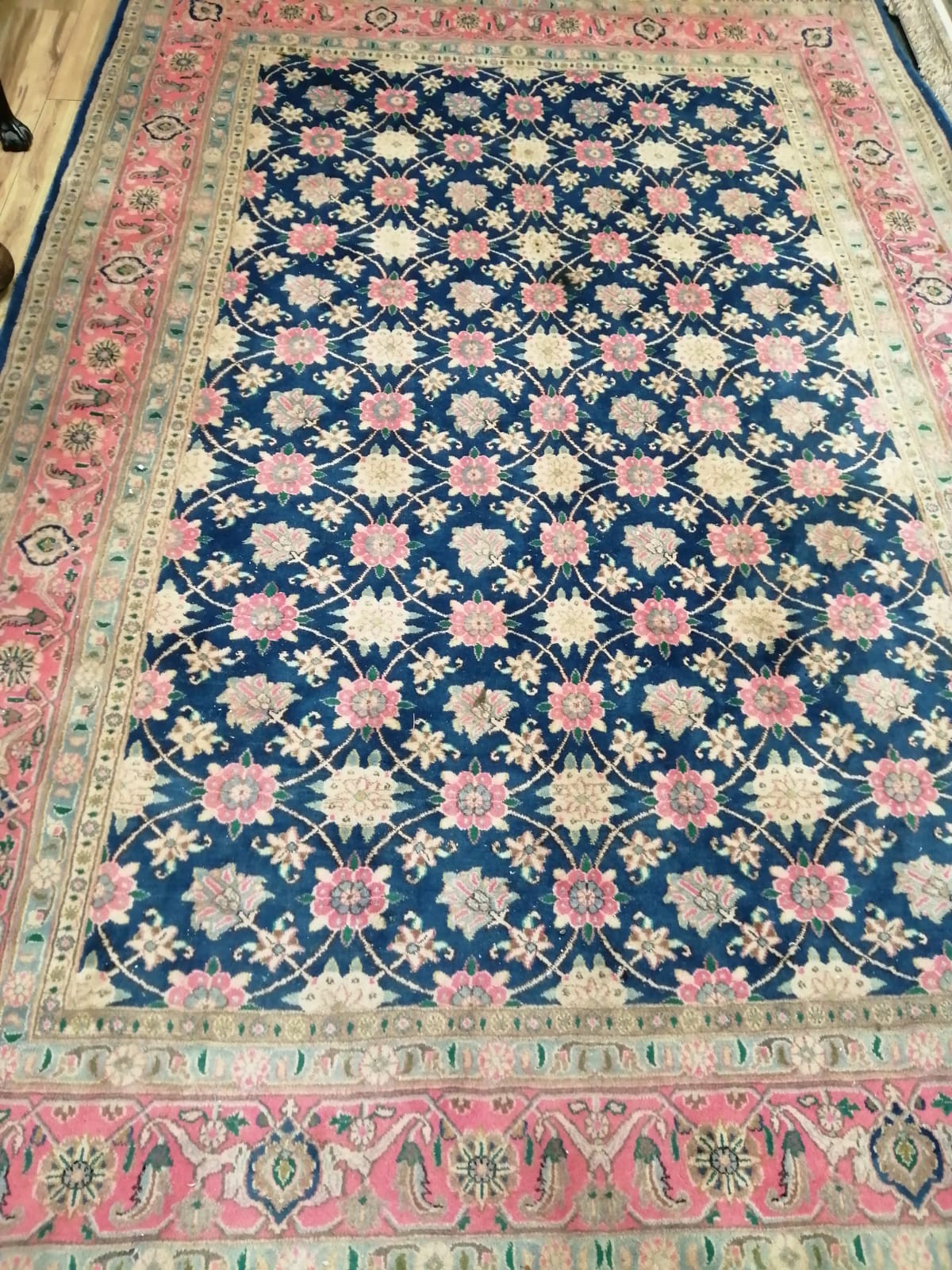 A North West Persian blue ground carpet, 300 x 194cm